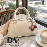 کیف دستی و دوشی زنانه مدل آلبالویی کرمی